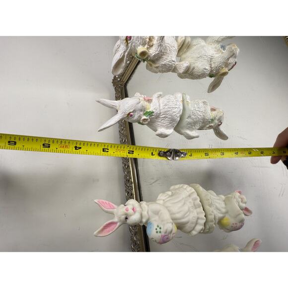 Two Sets of Vintage Easter Bunny Figurines - Picture 3 of 9
